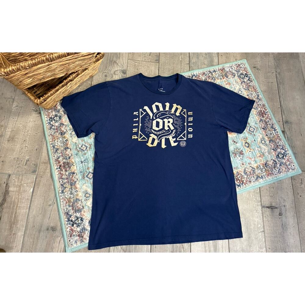 Philadelphia Union Hometown Collection "Join or Die" T-Shirt - Navy - Size XL